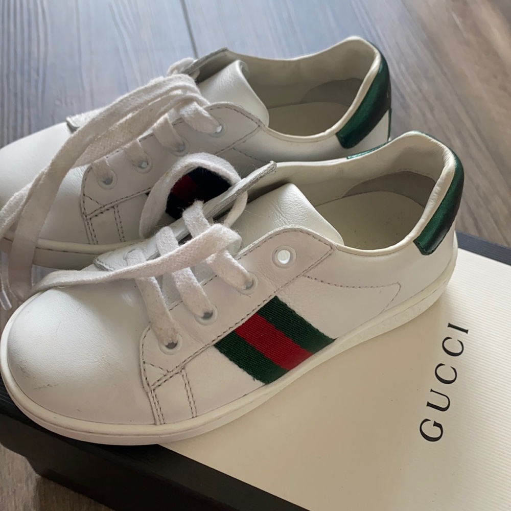 Gucci WHITE ace SNEAKERS TODDLER